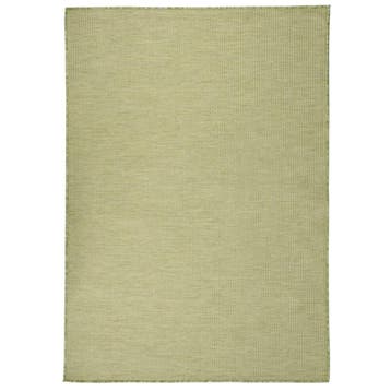 vidaXL Buitenkleed platgeweven 140x200 cm groen, Verzenden, Nieuw, Groen