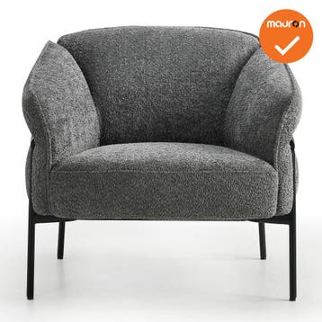 Luxe kamerstoel - Grijze teddy stoffering (Design meubilair), Werkplek, Ophalen of Verzenden, Gebruikt, Overige typen
