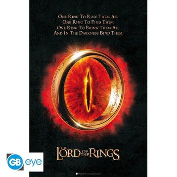Lord of the Rings The One Ring Poster 91.5 x 61 cm, Verzamelen, Lord of the Rings, Ophalen of Verzenden, Nieuw