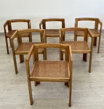 Derk Jan DE VRIES (1917-1991) - Stoel (6) - Hout