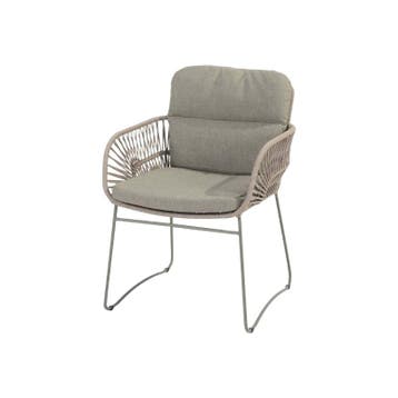 4 Seasons Outdoor Murcia dining stoel olive incl. 2 kussens, Nieuw