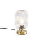 Art deco tafellamp messing met glas - Banci, Verzenden, Nieuw, Glas, Art Deco
