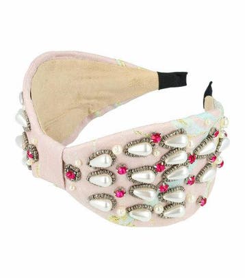 Haarband Diadeem 8cm – Statement – Parelkralen Strass, Nieuw