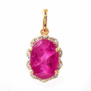 Zonder minimumprijs - Hanger - 14 karaat Geel goud - 3.02ct.