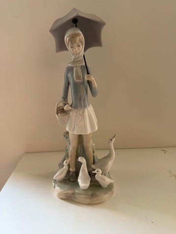 Lladró - Lladró - sculptuur, Lladro MESJJE MET GANZEN &, Antiek en Kunst