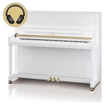 Kawai K-300 ATX4 WH/P messing silent piano, Muziek en Instrumenten, Piano's, Nieuw, Wit, Piano