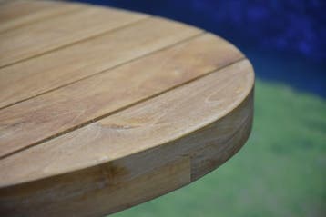 Cairo dining tuintafel 70 cm rond teakhout, Tuin en Terras, Tuintafels, Ophalen of Verzenden, Nieuw, Teakhout