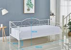 Metalen Bedframe 90x200 | Lattenbodem | OP=OP, Huis en Inrichting, Slaapkamer | Bedden, Verstelbaar, 90 cm, Eenpersoons, Wit