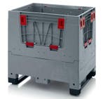 Opvouwbare palletbox 800x600x730mm met 4 inwerpluiken,, Ophalen of Verzenden, Gebruikt