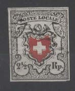 Zwitserland 1850 - Lokaal postzegel zwart-rood, Gestempeld
