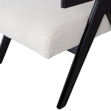 WOOOD Lowie Fauteuil - Polyester - Naturel/Zwart - 79x60x79, Verzenden, Nieuw