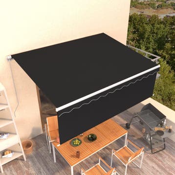 vidaXL Luifel handmatig uittrekbaar met rolgordijn 4x3 m, Verzenden, Nieuw