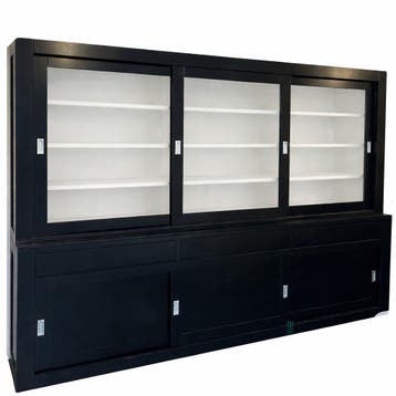 Buffetkast zwart – wit Enschede 300cm soft close, Ophalen of Verzenden, Nieuw