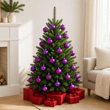vidaXL Kerstballen set 50 st Lila Dia. 8 cm Polystyreen, Verzenden, Nieuw