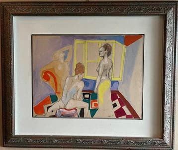 Ugo Attardi (1923-2006) - Ragazze nello studio, Antiek en Kunst