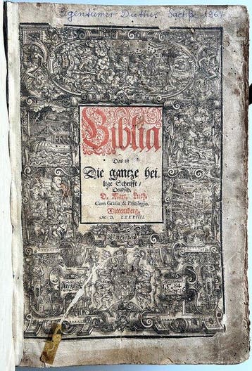 Biblia. Das ist Die ganze heilige Schrift Deudsch D. Mart.