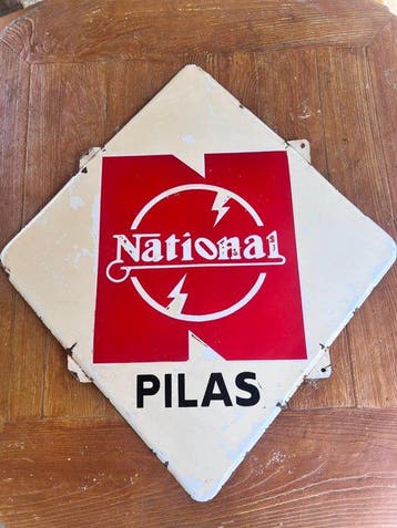 Emailleplaat National Pilas – Spaanse advertentie uit de