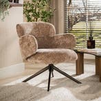 *WOONWINKEL* Fauteuil Draaibaar Champagne, Huis en Inrichting, Fauteuils, Verzenden, Nieuw, Stof