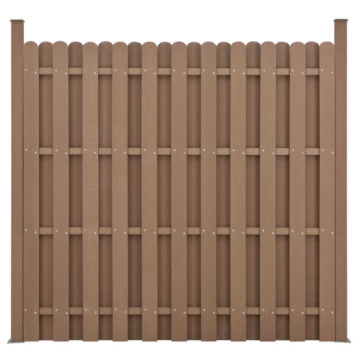 HKC Tuinscherm schutting met palen - bruin, Tuin en Terras, Tuinschermen, Verzenden