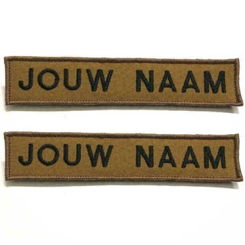 NAAMLINT Laten Maken in Desert! Airsoft Leger Naam Patch, Ophalen of Verzenden