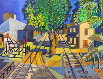 Armand Meffre (1929–2009) - La Gare de Robion n°2, 1983