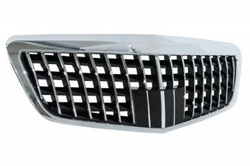 Grill Mercedes S-Klasse W221 11-13 GT Glans Zwart/Chroom, Ophalen of Verzenden, Nieuw
