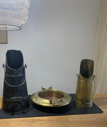Openhaard accessoire (3) - IJzer, Messing, Koper -, Antiek en Kunst