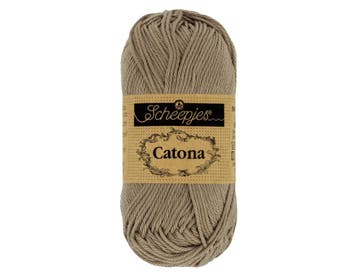 Scheepjes Catona 50g - 254 Moon Rock - Haakgaren / Breigaren, Ophalen of Verzenden, Nieuw, Breien of Haken, Wol of Garen
