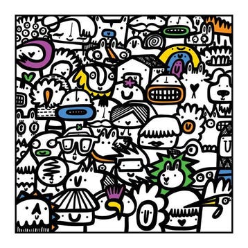 Kev Munday - Paint The Town - Textured Giclee Print - No
