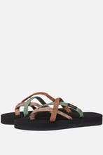 Teva - maat 39- W Olowahu Dames Slippers - ZwartBruinGroen -, Verzenden, Nieuw