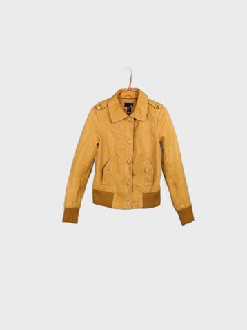 H&M Leren jassen Dames maat M Camel Vintage, Ophalen of Verzenden, Nieuw