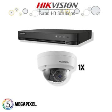 Hikvision Turbo HD Set | 1x Dome | 5 Megapixel |, Ophalen of Verzenden, Nieuw