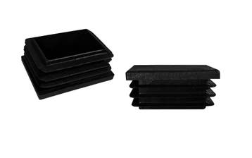 Plastic stoelpootdop (intern, rechthoek, 85-98-100, zwart), Ophalen of Verzenden, Nieuw