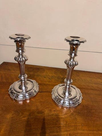 Kaarsenhouder (2) - Zilver - Herkomst Venetië