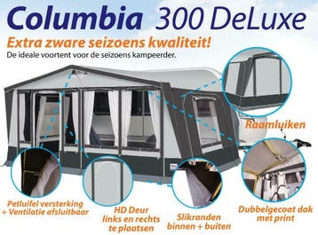 Dorema Columbia 270 300 DE BESTE SEIZOENS VOORTENT! nu 50%, Caravans en Kamperen, Ophalen of Verzenden, Nieuw