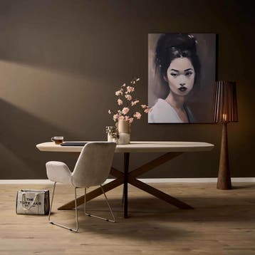 Deens ovale eettafel Madison Zand Mangohout 160 cm |, Huis en Inrichting, Ophalen of Verzenden, Nieuw