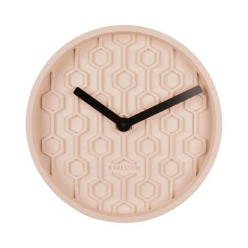 Karlsson Wandklok Honeycomb roze | Retourdeal 24% korting, Verzenden, Nieuw