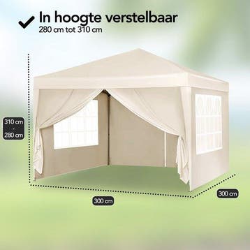 2dekans | Brixy Partytent - Paviljoen - Easy Up - Opvouwbaar, Ophalen of Verzenden, Gebruikt