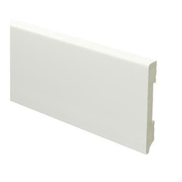 Sfeerplinten Watervaste kunststof Moderne plint 90x12 wit, Overige materialen, Verzenden, 50 tot 150 cm, Overige typen