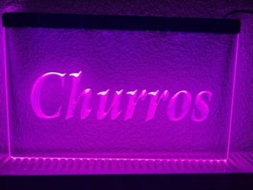 Churros churro neon bord lamp LED verlichting reclame lichtb, Verzamelen, Merken en Reclamevoorwerpen, Verzenden, Nieuw