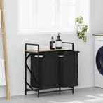 vidaXL Wasmand 2 vakken met plank sonoma eikenkleurig, Tuin en Terras, Droogmolens en Wasrekken, Verzenden, Nieuw