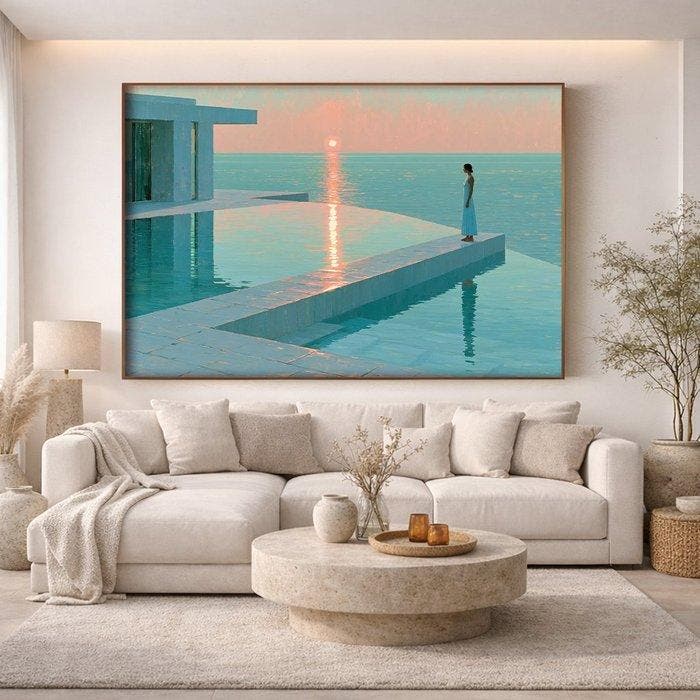 Lea Ottavi - Beyond Quiet Waters · XXL · Hand signed, Antiek en Kunst, Kunst | Designobjecten