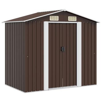 vidaXL Tuinberging 204x132x186 cm staal bruin, Tuin en Terras, Tuinhuizen, Verzenden, Nieuw
