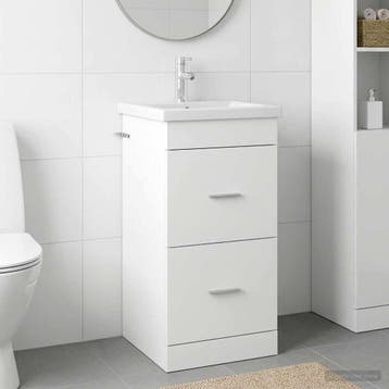 vidaXL Badkamermeubel met Wasbak Wit 42 x 40 x 84,5 cm, Verzenden, Nieuw