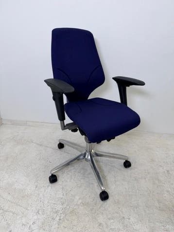 Giroflex 64-3578 bureaustoel blauw stof 4D armleuningen, Aankleding binnen, Ophalen of Verzenden, Gebruikt, Stoel