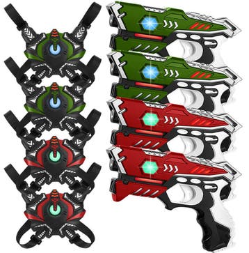 NIEUW: KidsTag lasergame set - 4 laserguns met 4 vesten, Ophalen of Verzenden, Nieuw