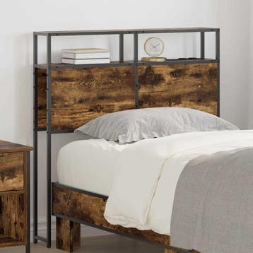 vidaXL Opberghoofdbord Gerookt eiken Bewerkt hout, Verzenden, Nieuw, Bruin, Hout