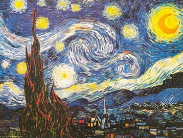 Vincent van Gogh (1853–1890) (after) - La Nuit étoilée,, Antiek en Kunst