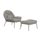*WOONWINKEL* Lounge Stoel Met Voetenbank, Tuin en Terras, Verzenden, Nieuw, Kunststof