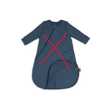 Jollein Baby Newborn Slaapzak 60cm Basic Stripe - Jeans Blue, Huis en Inrichting, Verzenden, Nieuw